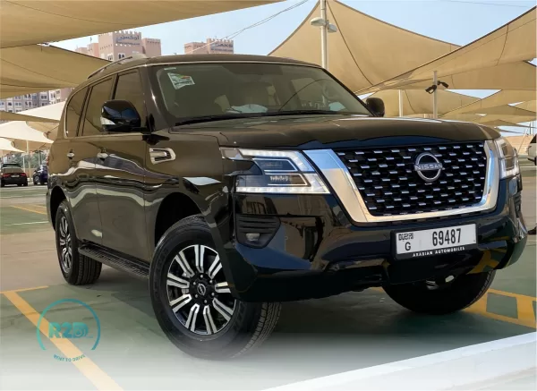 Rent a Car Nissan Patrol SUV black 2023 in Dubai